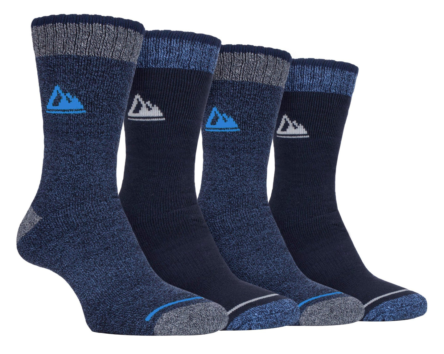 4 Pairs Mens Cushioned Sole Hiking Socks - Nexellus