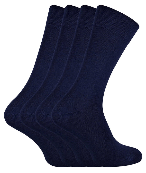 4 Pairs Mens Soft Breathable Bamboo Crew Socks - Nexellus