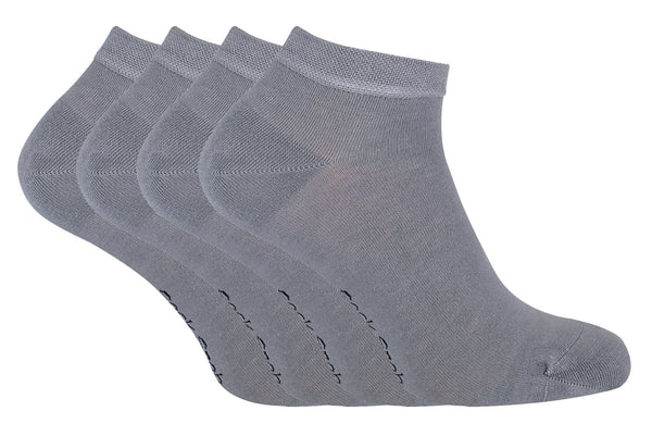 4 Pairs Mens Soft Breathable Bamboo Trainer Socks - Nexellus