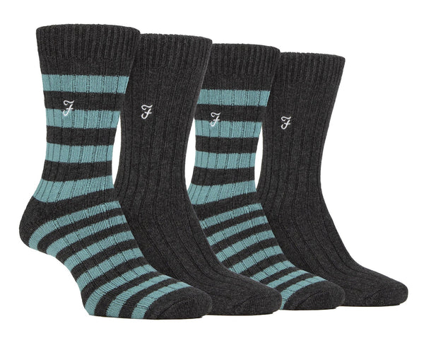 4 PK Bamboo Striped Boot Socks - Nexellus