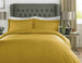 400TC - 100% Cotton Satin Stripe Check Duvet Set Mustard Yellow [Double] - Nexellus