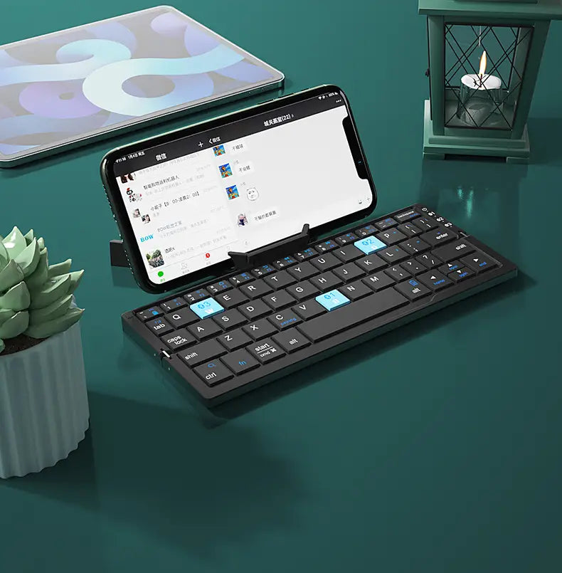 Mini teclado plegable teclado inalámbrico compatible con bluetooth