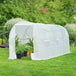 4.5 x 2 x 2 m Large Galvanized Steel Frame Outdoor Walk - In Poly Tunnel Garden Patio Greenhouse - White - Nexellus