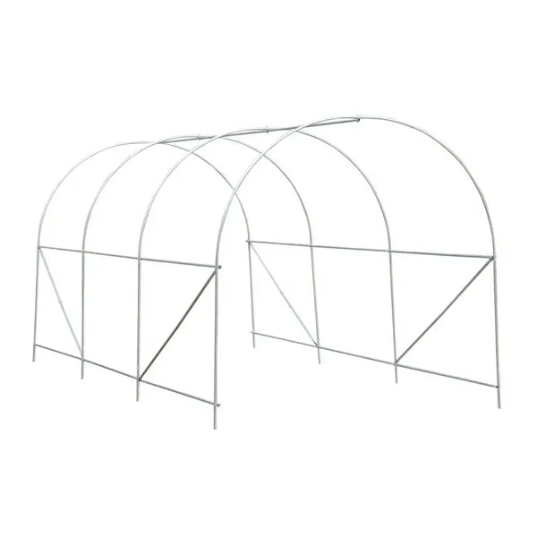 4.5 x 2 x 2 m Large Galvanized Steel Frame Outdoor Walk - In Poly Tunnel Garden Patio Greenhouse - White - Nexellus