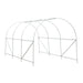 4.5 x 2 x 2 m Large Galvanized Steel Frame Outdoor Walk - In Poly Tunnel Garden Patio Greenhouse - White - Nexellus