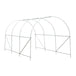 4.5 x 2 x 2 m Large Galvanized Steel Frame Outdoor Walk - In Poly Tunnel Garden Patio Greenhouse - White - Nexellus