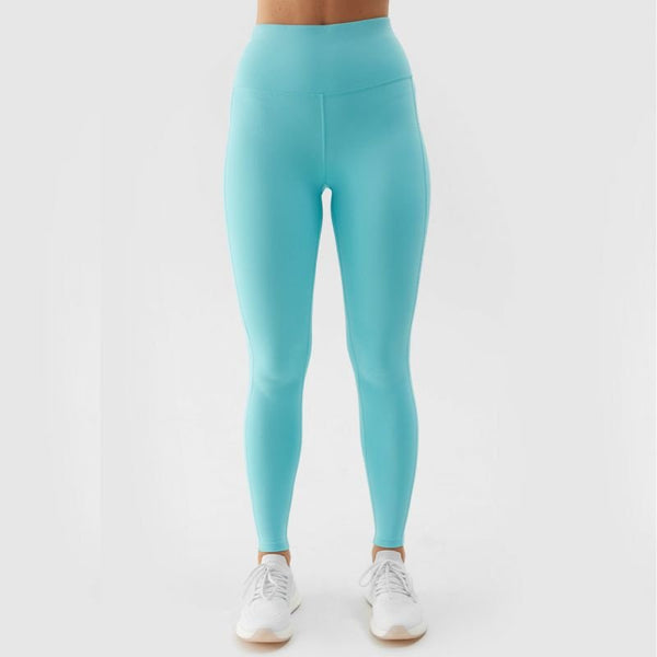 4F Blue Women's Leggings FNK F232, High Waist, Quick - Drying, Moisture - Wicking, Training Pants - Nexellus