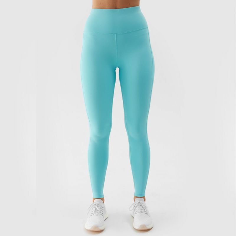 4F Blue Women's Leggings FNK F232, High Waist, Quick - Drying, Moisture - Wicking, Training Pants - Nexellus