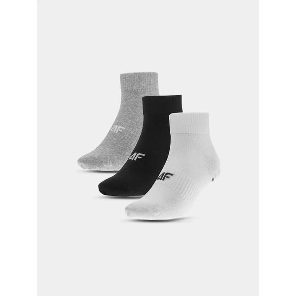 4F Cotton Low Socks 3 - Pack for Men and Women in Black, White, Gray - Everyday and Sports Use - Nexellus