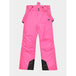 4F Kids Pink Ski Pants with Suspenders, NeoDry 8000 Membrane, Insulated, Zippered Legs - Nexellus