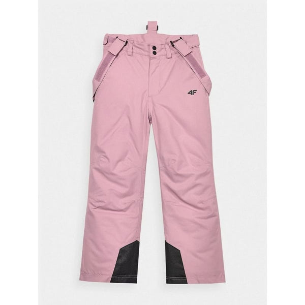 4F Kids Ski Pants With Suspenders, NeoDry 8000 Membrane, Insulated & Water Resistant, Pink - Nexellus