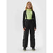 4F Kids Ski Pants With Suspenders, NeoDry 8000 Membrane, Insulated, Zippered Legs, Black - Nexellus