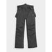 4F Kids Ski Pants With Suspenders, NeoDry 8000 Membrane, Insulated, Zippered Legs, Black - Nexellus