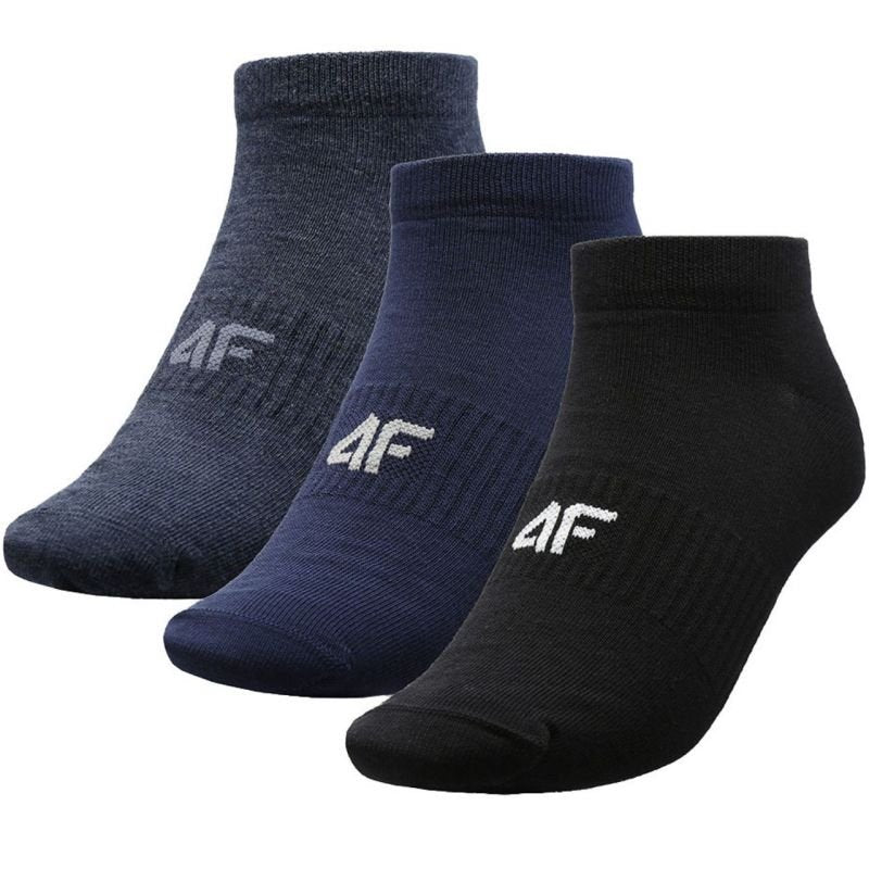 4F M203 3 - Pack Men's Training Socks - Cotton Blend, Tight Fit, Multicolor, Comfortable Drawstring - Nexellus