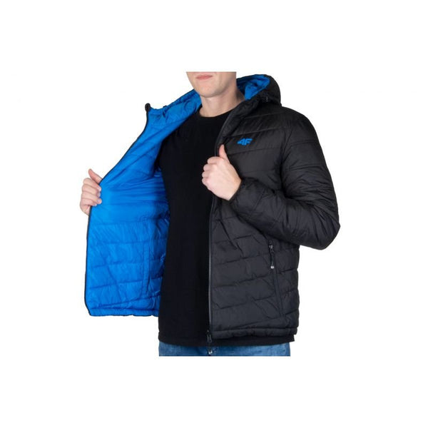 4F M434 Men's Dual - Sided Down Jacket with Hood - Synthetic Insulation, DWR Coating, 2 Zip Pockets - Nexellus