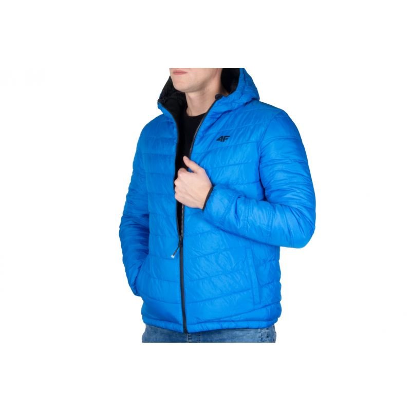 4F M434 Men's Dual - Sided Down Jacket with Hood - Synthetic Insulation, DWR Coating, 2 Zip Pockets - Nexellus