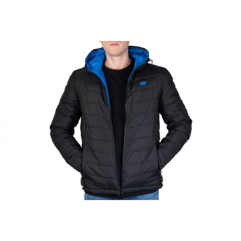 4F M434 Men's Dual - Sided Down Jacket with Hood - Synthetic Insulation, DWR Coating, 2 Zip Pockets - Nexellus