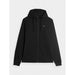 4F M695 Men's Black Zipped Hoodie Sweatshirt with Adjustable Hood and Soft Elastic Fabric - Nexellus