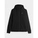 4F M695 Men's Black Zipped Hoodie Sweatshirt with Adjustable Hood and Soft Elastic Fabric - Nexellus