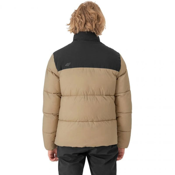 4F Men’s Beige Jacket H4Z21 KUMP009 83S - Thermal Comfort, Water - Repellent, Synthetic Down Fill - Nexellus