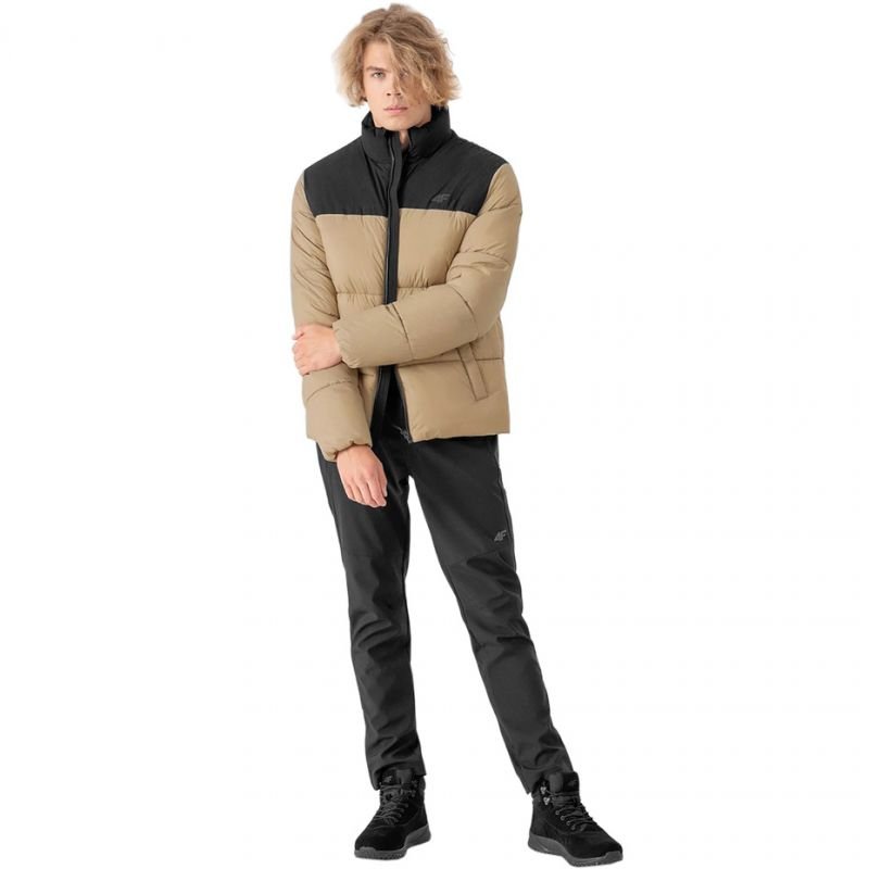 4F Men’s Beige Jacket H4Z21 KUMP009 83S - Thermal Comfort, Water - Repellent, Synthetic Down Fill - Nexellus