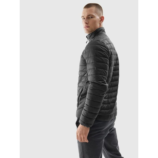 4F Men's Black Down Jacket M239 - Lightweight, Eco - Friendly, Windproof, Recycled Filling, 2 Zippered Pockets - Nexellus