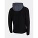 4F Men's Black Fleece Sweatshirt With Hood, Stand - Up Collar & Kangaroo Pocket - H4Z22 - PLM011 20S - Nexellus