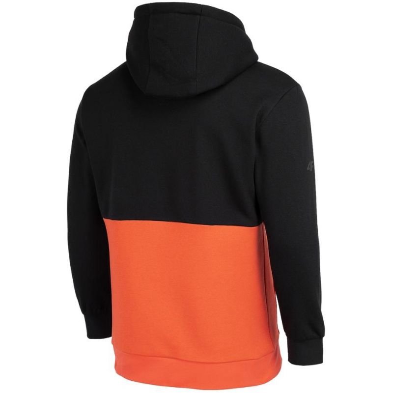 4F Men's Black Hoodie Sweatshirt H4Z22 BLM027 20S with Drawstring Hood and Kangaroo Pocket - Nexellus