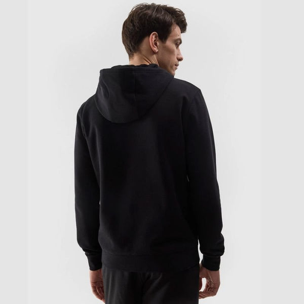 4F Men's Black Hoodie Sweatshirt with Built - In Hood and Front Pocket, Cotton - Polyester Blend - Nexellus