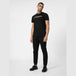 4F Men's Black Joggers with Elastic Legs, Adjustable Belt, and Comfortable Cotton Blend Fabric - Nexellus