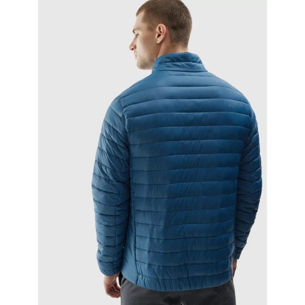 4F Men's Blue Down Jacket M239, 100% Recycled Polyester Filling, Windproof, 2 Zippered Pockets - Nexellus