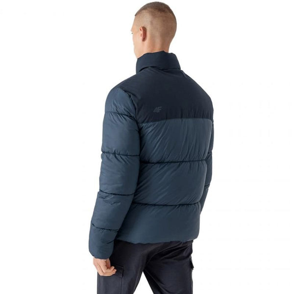 4F Men's Blue Jacket H4Z21 - KUMP009 - Water - Repellent, Thermal Comfort, Adjustable Hem, Synthetic Down Filling - Nexellus