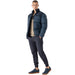 4F Men's Blue Jacket H4Z21 - KUMP009 - Water - Repellent, Thermal Comfort, Adjustable Hem, Synthetic Down Filling - Nexellus