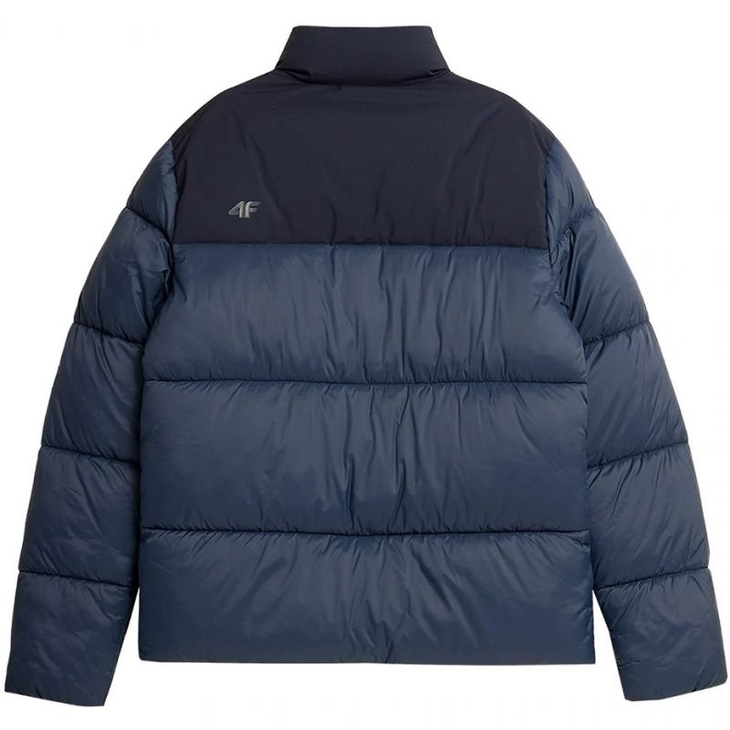 4F Men's Blue Jacket H4Z21 - KUMP009 - Water - Repellent, Thermal Comfort, Adjustable Hem, Synthetic Down Filling - Nexellus