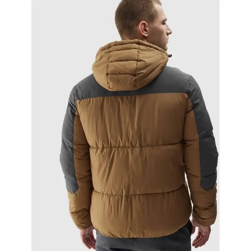 4F Men's Brown Jacket With Insulating Filling for Thermal Comfort and Versatile Urban Style - Nexellus