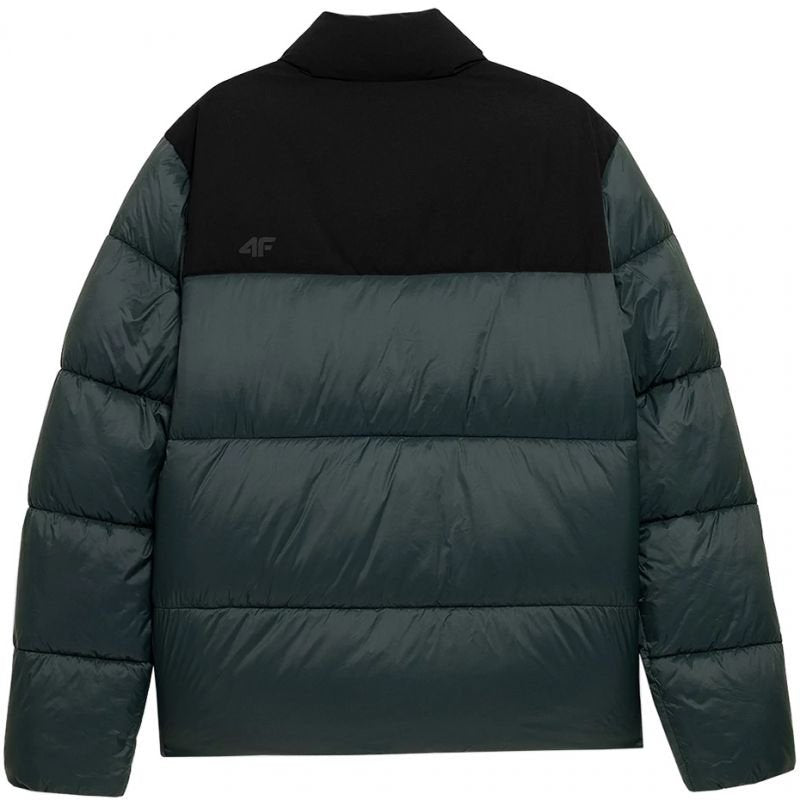 4F Men's Dark Green Jacket H4Z21 - KUMP009, Water - Repellent, Thermal Comfort, Elastic Cuffs - Nexellus