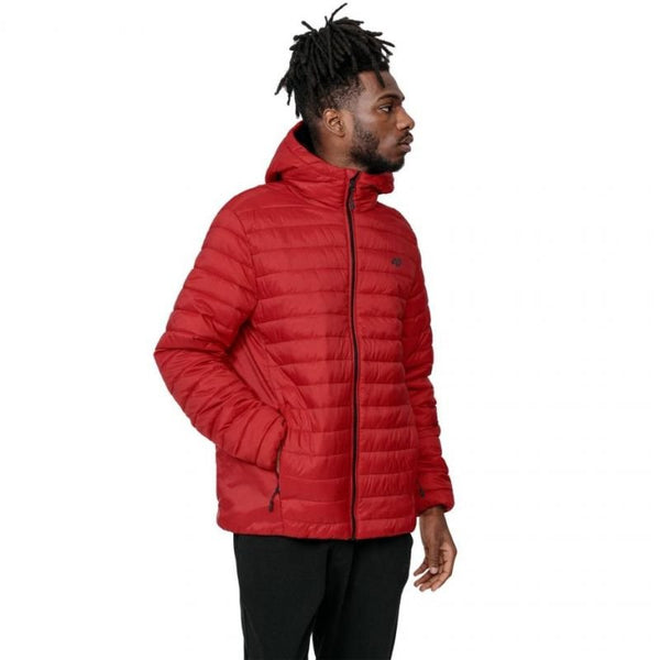 4F Men's Dark Red Jacket H4L22 KUMP003 61S, Quilted, Weather - Resistant, Elastic Cuffs, 2 Zipped Pockets - Nexellus