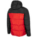 4F Men's Dark Red Quilted Down Jacket H4Z22 KUMP009 61S with Hood and 3 Zipped Pockets - Nexellus