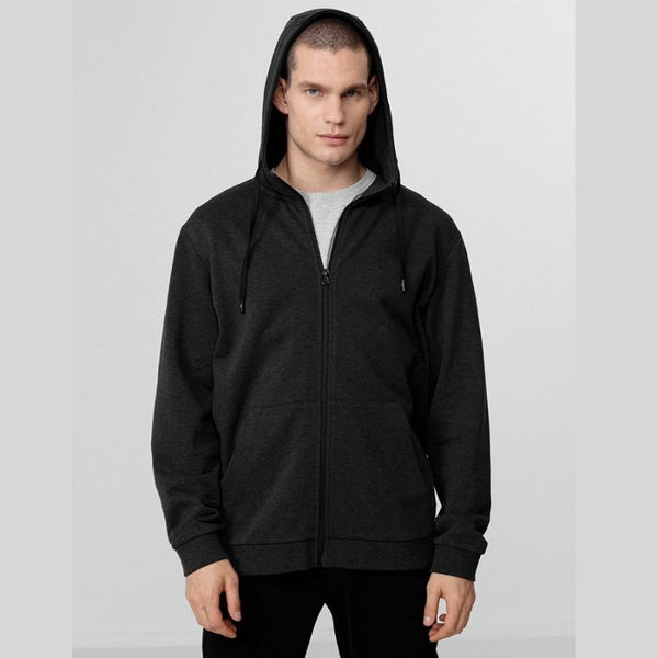 4F Men's Graphite Hoodie Sweatshirt H4Z22 - BLM353 with Zipper, Hood, and Side Pockets - Nexellus