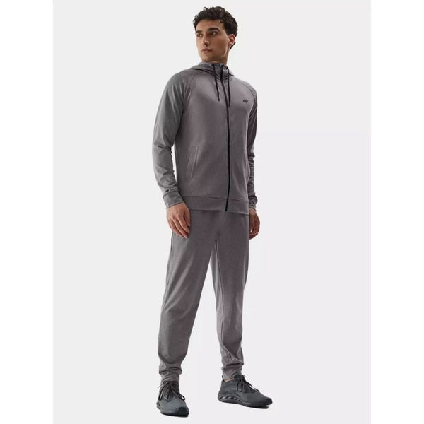 4F Men's Gray Cotton Sweatpants with Pockets, Belt Adjustment, and Freedom of Movement - Nexellus