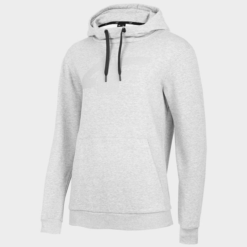 4F Men's Gray Hoodie Sweatshirt H4Z22 - BLM352 with Large Front Pocket and Comfortable Fit - Nexellus