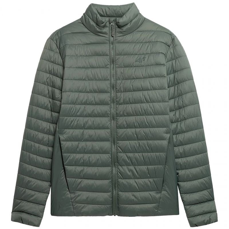 4F Men's Green Jacket H4Z21 KUMP003 41S - Lightweight, Water - Repellent, Insulated, 2 Zipped Pockets - Nexellus