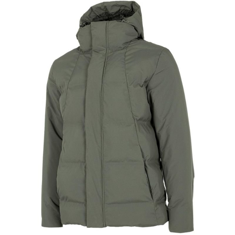 4F Men's Green Jacket H4Z22KUMP00744S with Thermal Comfort, Adjustable Hood & Water - Resistant Fabric - Nexellus