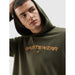 4F Men's Green Sweatshirt with Hood - Comfortable Cotton Hoodie for Lifestyle Fashion - Nexellus