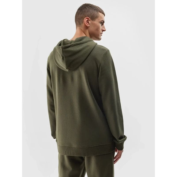 4F Men's Green Sweatshirt with Hood - Comfortable Cotton Hoodie for Lifestyle Fashion - Nexellus