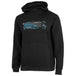 4F Men's H4Z22 - BLM023 Deep Black Hoodie Sweatshirt with Hood and Front Pocket, Loose Fit - Nexellus