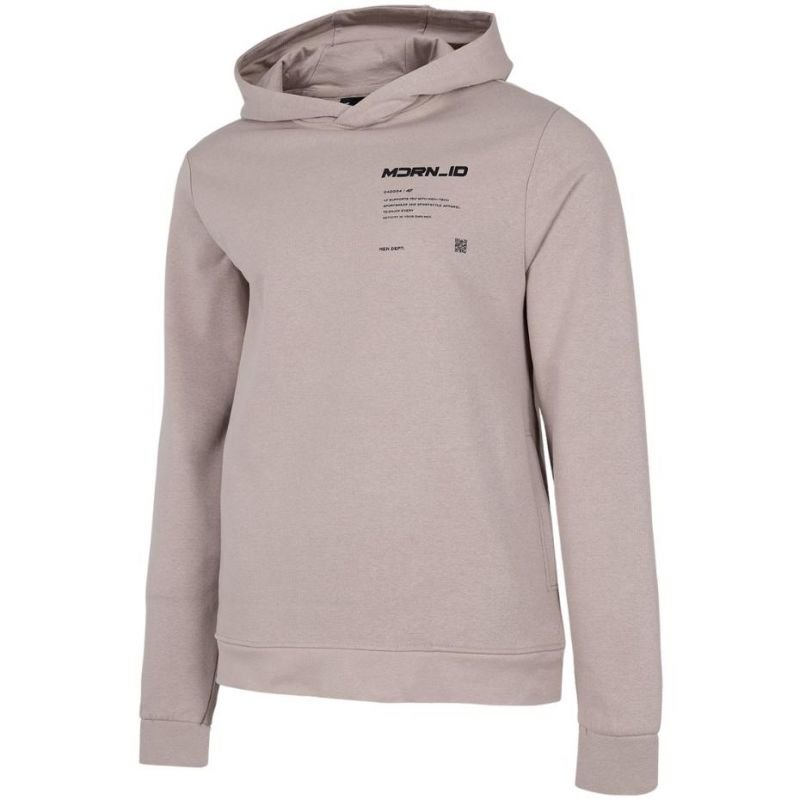 4F Men's H4Z22 BLM025 83S Beige Hoodie Sweatshirt with Soft Touch Knit and Thermal Comfort - Nexellus