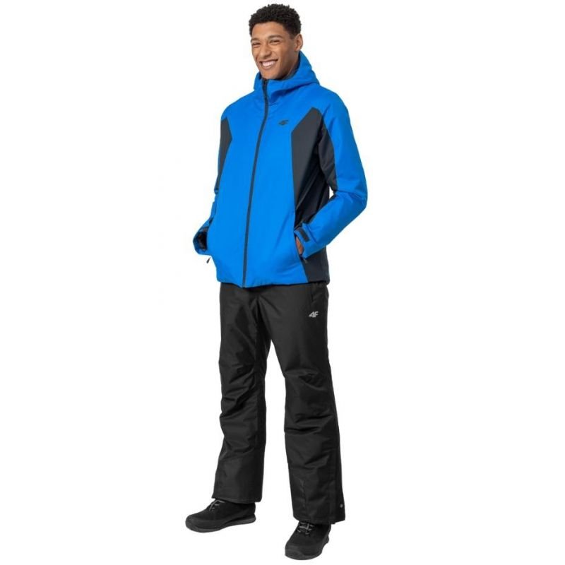 4F Men's H4Z22KUMN002 36S Blue Ski Jacket with Waterproof NeoDry 5000, Insulation & Snow Skirt - Nexellus