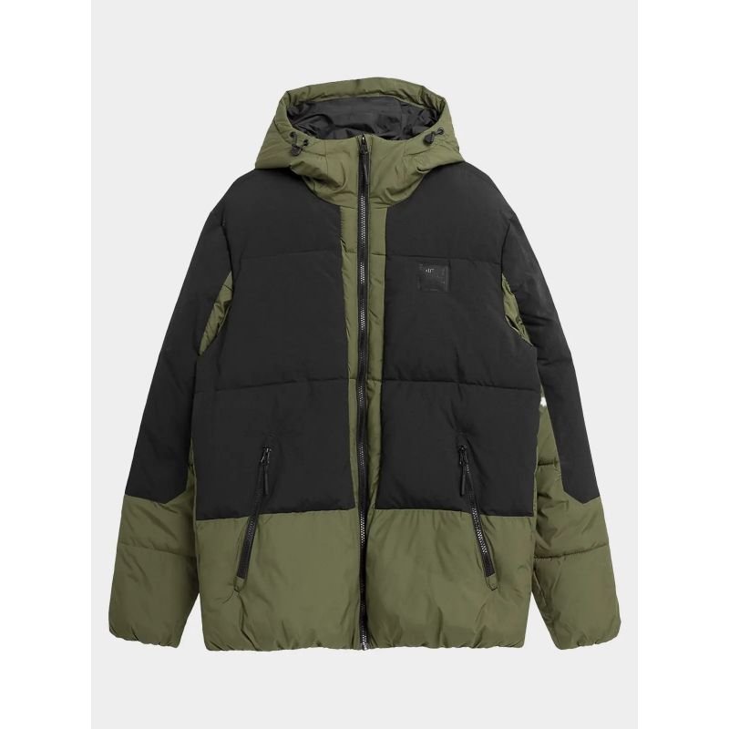 4F Men's Insulated Jacket 4FAW23TDJAM244 - 45S - Stylish, Comfortable, Urban Black/Green Outerwear - Nexellus