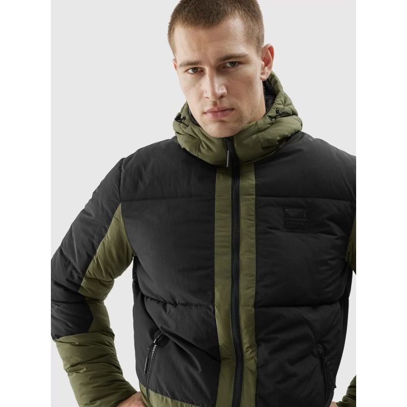 4F Men's Insulated Jacket 4FAW23TDJAM244 - 45S - Stylish, Comfortable, Urban Black/Green Outerwear - Nexellus